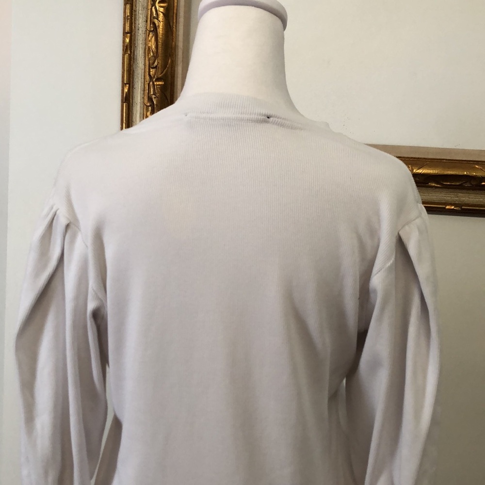 Veronica Beards Jeans white long sleeve, Sz M - Picture 9 of 13